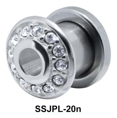 Round Rhinestone Plugs and Tunnels JPL-20n